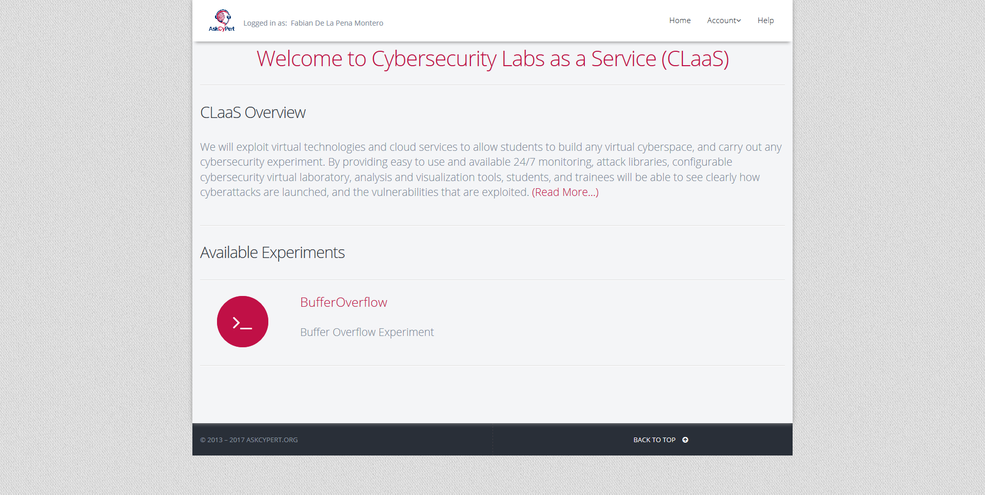 CyberSecurity Labs as a Service